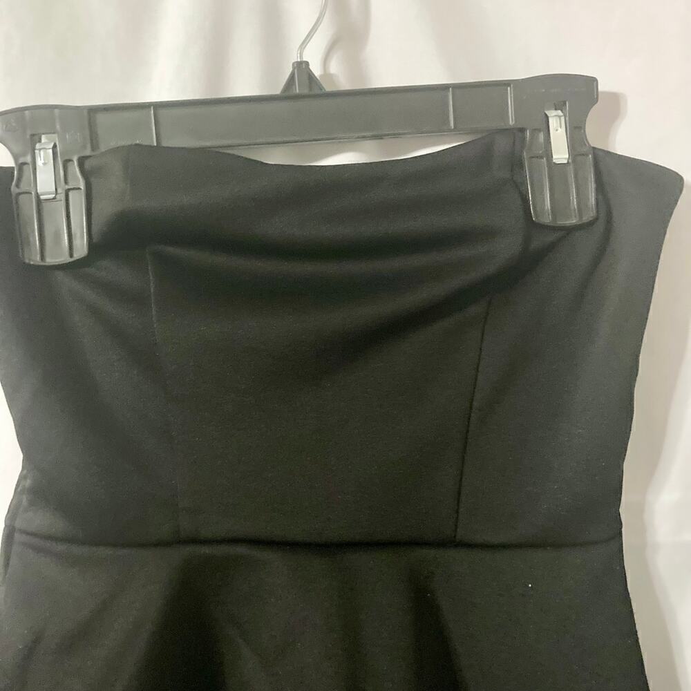 Wet Seal Women's M Black Strapless Peplum Bodycon Dress - Picture 5 of 10